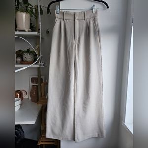 Abercrombie & Fitch Cream Wide Leg Pants